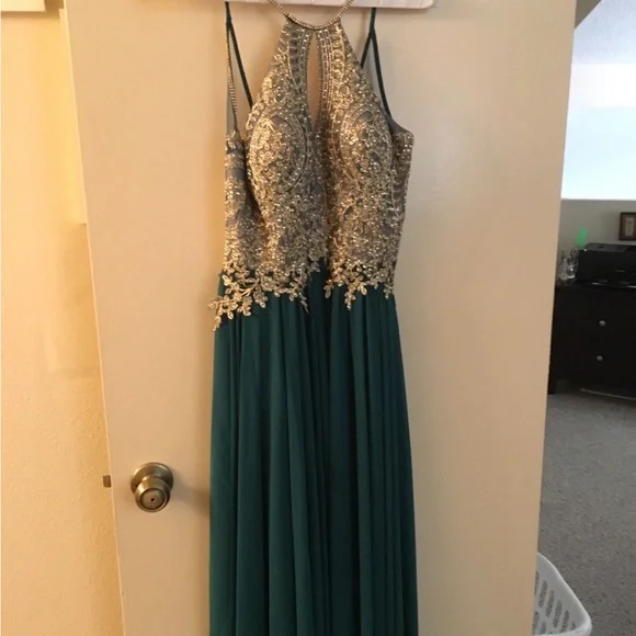 gold or silver with teal dress Sherri Hill 55141 Dress | Sherri Hill Dresses